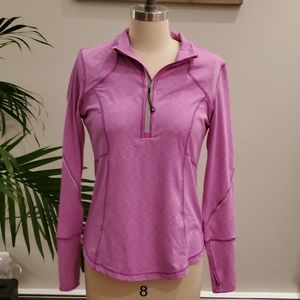 Stripped long sleeve workout top